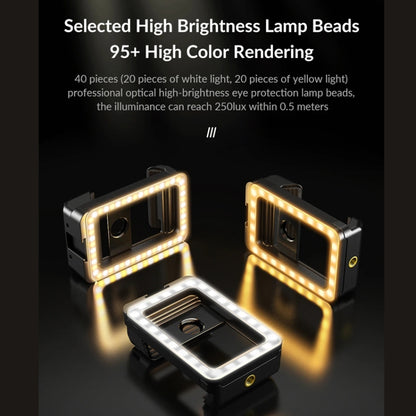 APEXEL  Multifunctional Fill Light Phone Clip With 1/4 Inch & M17 M37 Thread Tnterface, APL-FL.23