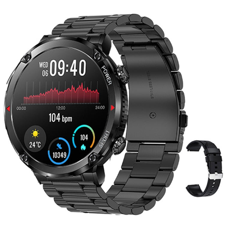 T30 1.6-inch Outdoor Sports Waterproof Smart Music Bluetooth Call Watch, Black, Dark Green�������...
