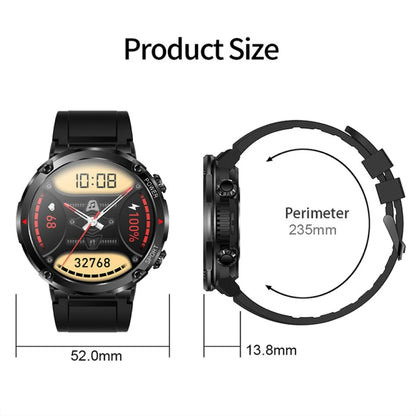 T30 1.6-inch Outdoor Sports Waterproof Smart Music Bluetooth Call Watch, Black, Dark Green�������...