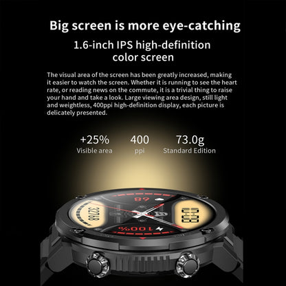 T30 1.6-inch Outdoor Sports Waterproof Smart Music Bluetooth Call Watch, Black, Dark Green�������...