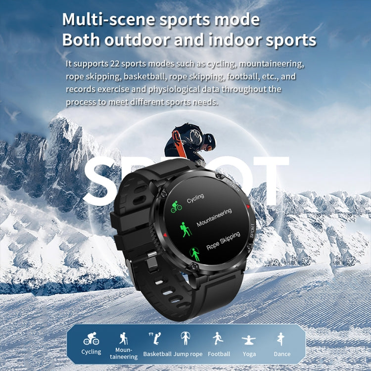 T30 1.6-inch Outdoor Sports Waterproof Smart Music Bluetooth Call Watch, Black, Dark Green�������...