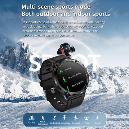 T30 1.6-inch Outdoor Sports Waterproof Smart Music Bluetooth Call Watch, Black, Dark Green�������...