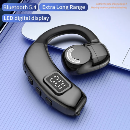 Bluetooth Headset Digital Display Hanging Ear OWS Stereo Sports Earbuds, X30 Black, X30 White����...