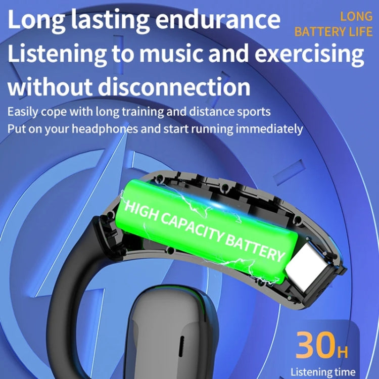 Bluetooth Headset Digital Display Hanging Ear OWS Stereo Sports Earbuds, X30 Black, X30 White����...