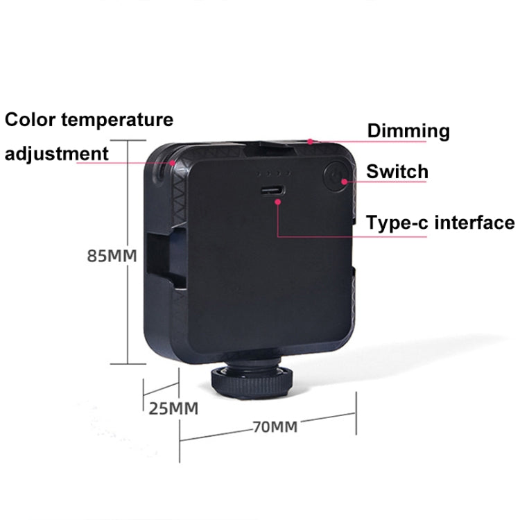W64 64LEDs Video Conferencing Mobile Laptop Live Fill Light Photography Pocket Lamp, Clip Set����...