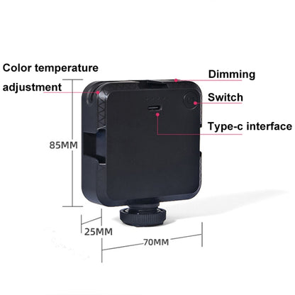 W64 64LEDs Video Conferencing Mobile Laptop Live Fill Light Photography Pocket Lamp, Clip Set����...