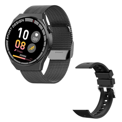 GT3Pro 1.28-Inch Health Monitoring Bluetooth Call Smart Watch With NFC, Black Silicone�����������...