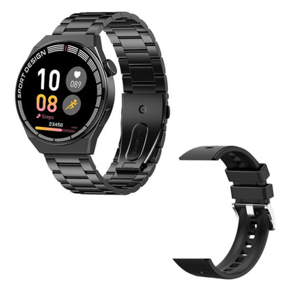 GT3Pro 1.28-Inch Health Monitoring Bluetooth Call Smart Watch With NFC, Black Silicone�����������...