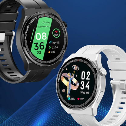 GT3Pro 1.28-Inch Health Monitoring Bluetooth Call Smart Watch With NFC, Black Silicone�����������...