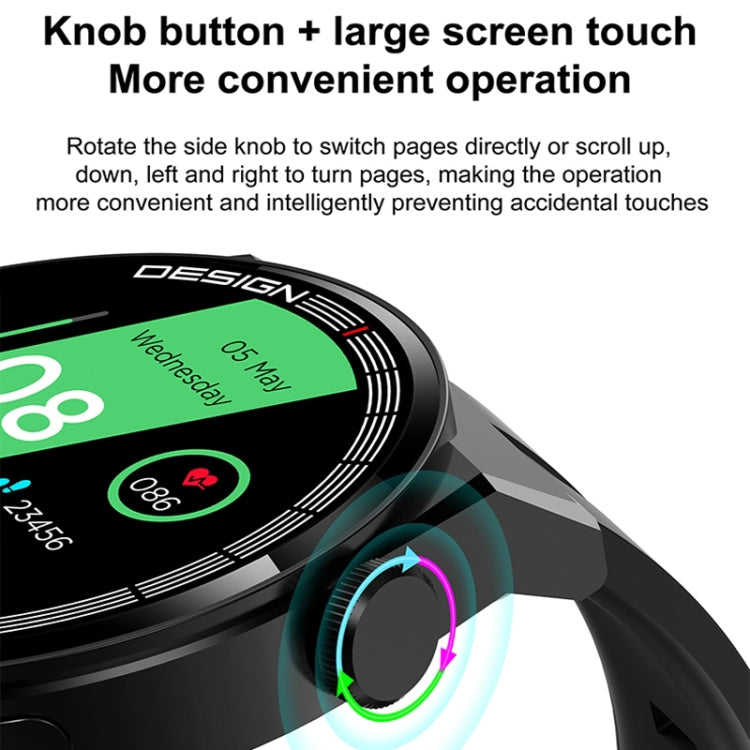 GT3Pro 1.28-Inch Health Monitoring Bluetooth Call Smart Watch With NFC, Black Silicone�����������...