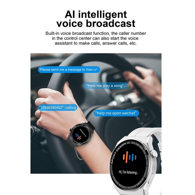 GT3Pro 1.28-Inch Health Monitoring Bluetooth Call Smart Watch With NFC, Black Silicone�����������...