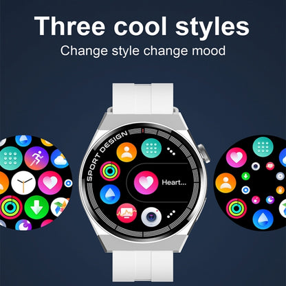 GT3Pro 1.28-Inch Health Monitoring Bluetooth Call Smart Watch With NFC, Black Silicone�����������...