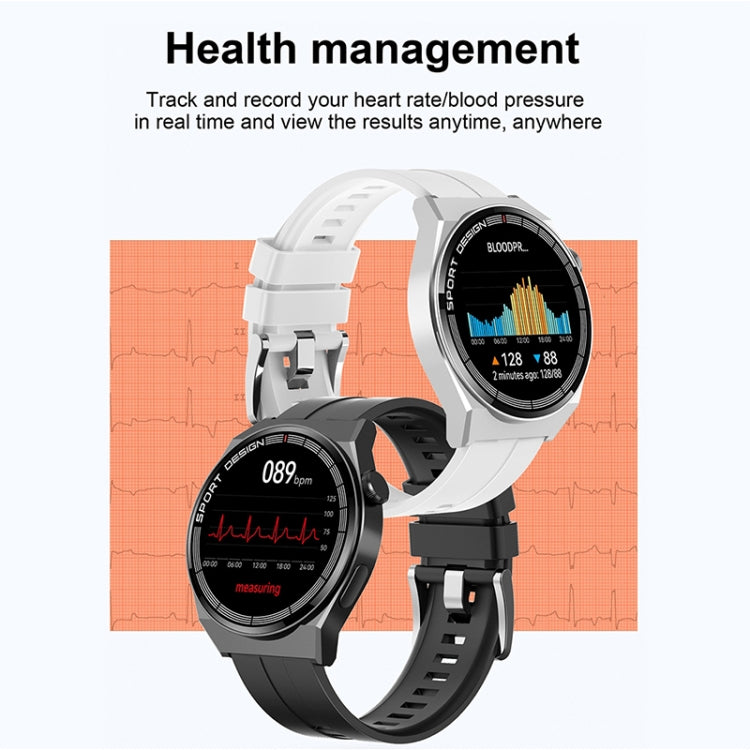 GT3Pro 1.28-Inch Health Monitoring Bluetooth Call Smart Watch With NFC, Black Silicone�����������...