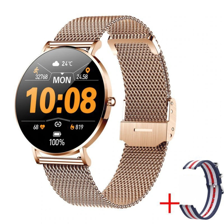 T8 1.3-inch Heart Rate/Blood Pressure/Blood Oxygen Monitoring Bluetooth Smart Watch, Gold, Silver...
