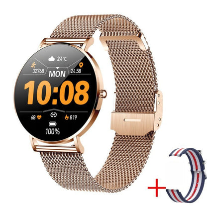 T8 1.3-inch Heart Rate/Blood Pressure/Blood Oxygen Monitoring Bluetooth Smart Watch, Gold, Silver...