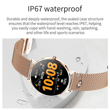 T8 1.3-inch Heart Rate/Blood Pressure/Blood Oxygen Monitoring Bluetooth Smart Watch, Gold, Silver...