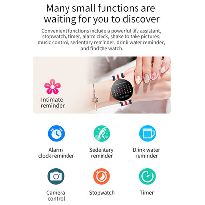 T8 1.3-inch Heart Rate/Blood Pressure/Blood Oxygen Monitoring Bluetooth Smart Watch, Gold, Silver...