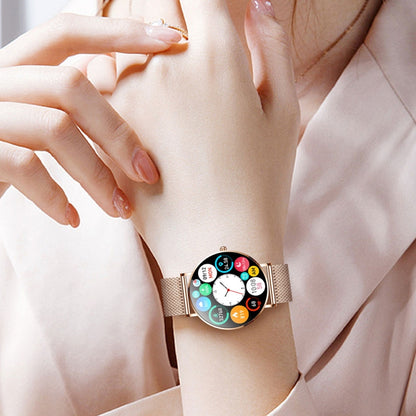 T8 1.3-inch Heart Rate/Blood Pressure/Blood Oxygen Monitoring Bluetooth Smart Watch, Gold, Silver...