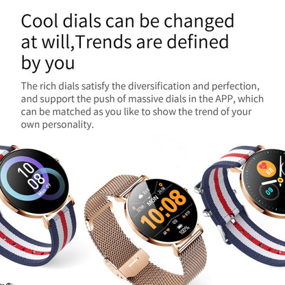 T8 1.3-inch Heart Rate/Blood Pressure/Blood Oxygen Monitoring Bluetooth Smart Watch, Gold, Silver...