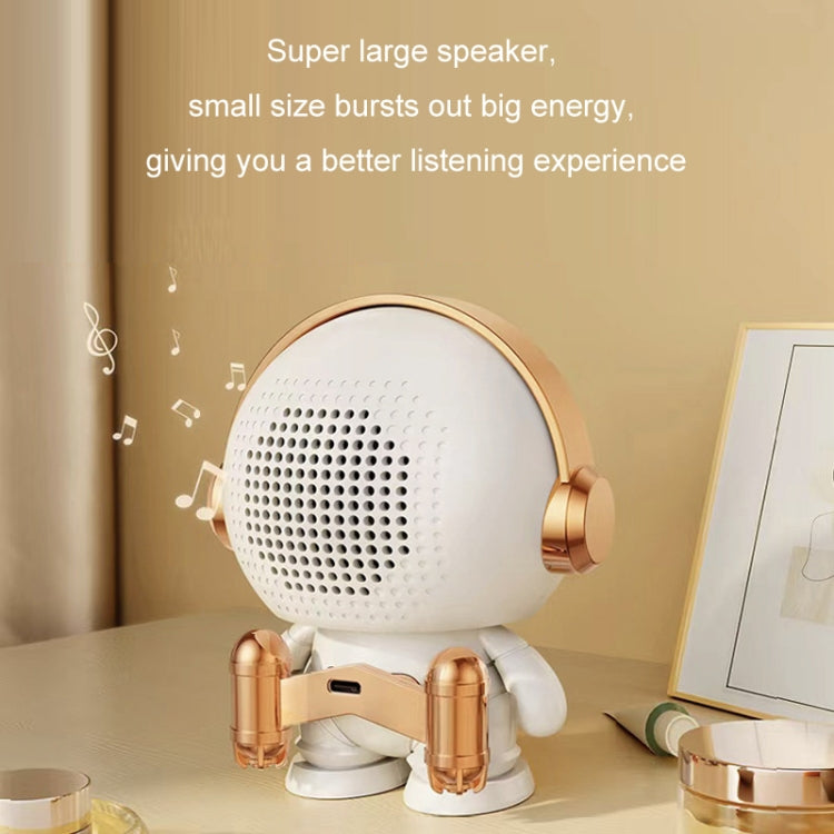 Mini Astronaut Portable Smart Subwoofer Bluetooth Speaker, White Gray, Platinum������������������...