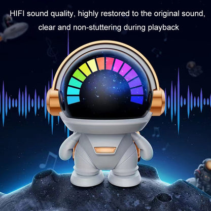 Mini Astronaut Portable Smart Subwoofer Bluetooth Speaker, White Gray, Platinum������������������...