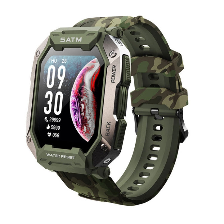 C20Plus 1.81-inch Health Monitoring Waterproof Bluetooth Call Smart Watch, Black, Green����������...
