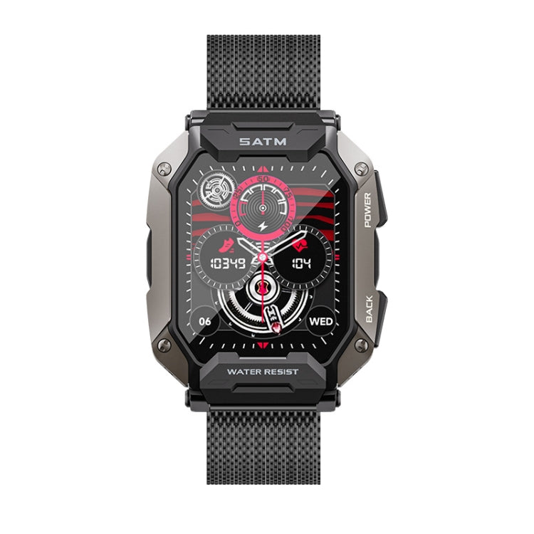 C20Plus 1.81-inch Health Monitoring Waterproof Bluetooth Call Smart Watch, Black, Green����������...