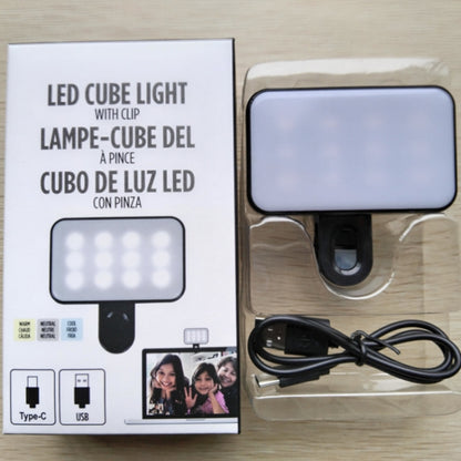 Selfie Fill Light Rechargeable 3 Color Temperature Clip On For Phone, Laptop, Tablet Meeting�����...