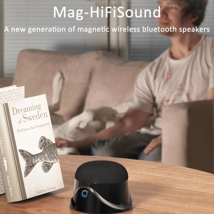 Magnetic Wireless Bluetooth Speaker Subwoofer Mini Portable TWS Mobile Phone Speaker, CQ01 Black�...