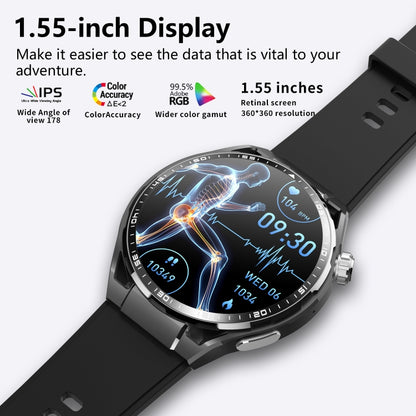 F200 Smart Health Watch ECG Electrocardiogram Blood Sugar Monitoring 1.55 Inch Round Screen������...