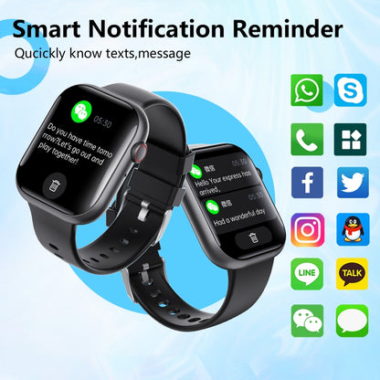 F70  2.1 Inch Screen Smart Watch With Blood Sugar/Blood Oxygen Monitoring /SOS Alarm/100+ Sports ...