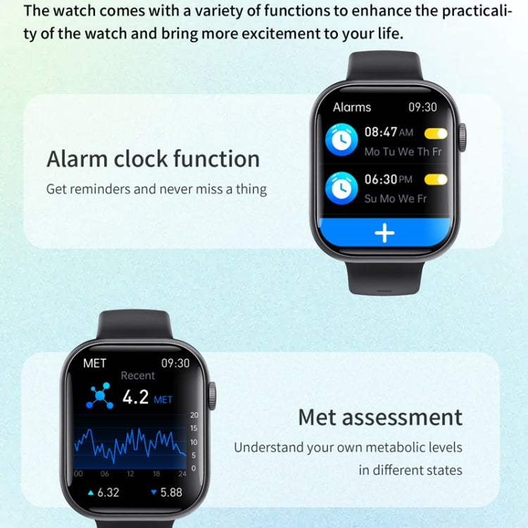 F70  2.1 Inch Screen Smart Watch With Blood Sugar/Blood Oxygen Monitoring /SOS Alarm/100+ Sports ...
