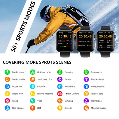 F300  2.1-Inch Screen Smart Watch Supports Bluetooth Calls/ECG/Blood Composition Analysis/50+ Spo...