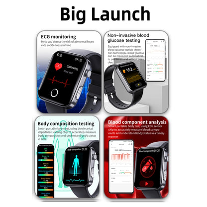 F300  2.1-Inch Screen Smart Watch Supports Bluetooth Calls/ECG/Blood Composition Analysis/50+ Spo...