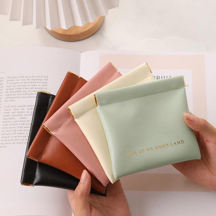 2pcs /Set PU Data Cable Earphone Storage Bag Mini Portable Lipstick Pouch Coin Purse, Large+Small