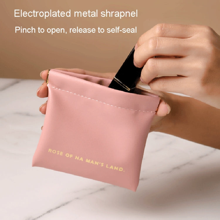 2pcs /Set PU Data Cable Earphone Storage Bag Mini Portable Lipstick Pouch Coin Purse, Large+Small