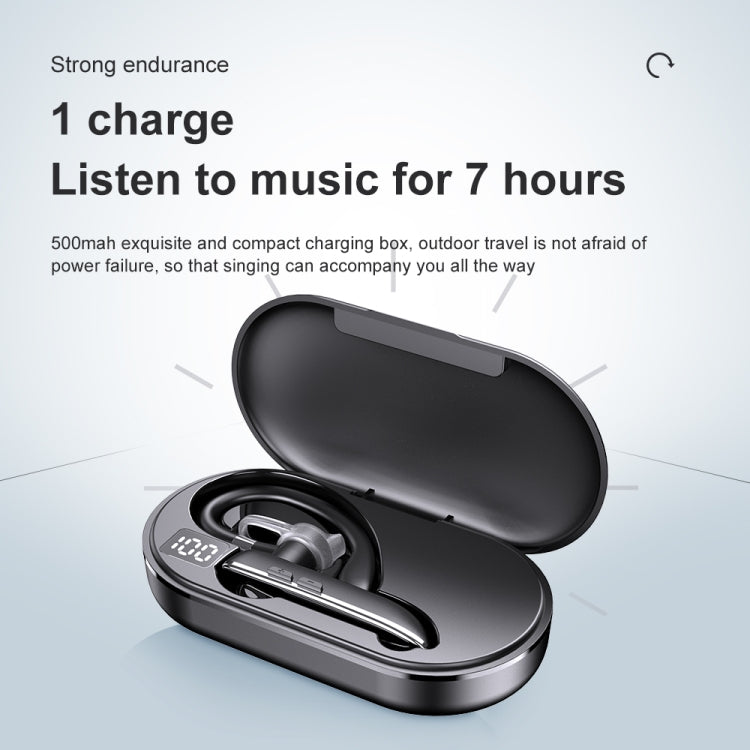 Bluetooth Earphone With Digital Display Charging Compartment Wireless Earphone For Car Talking No...