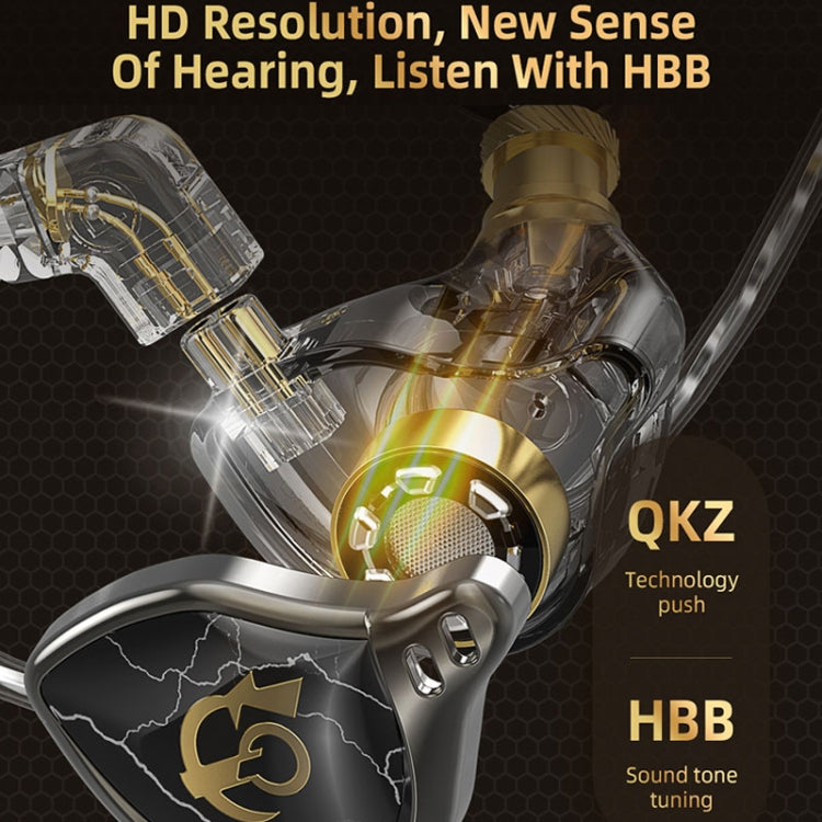3.5mm Mobile Phone Earphones Sports In-Ear Pluggable Stage Earphone, QKZ HBB With Microphone�����...