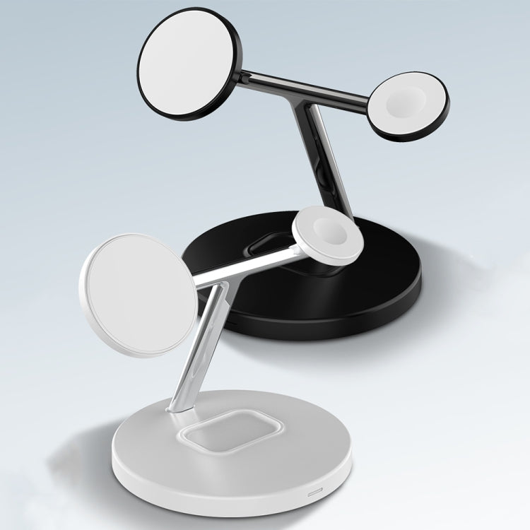 D10 3-In-1 15W Magnetic Mobile Phone Earphone Watch Wireless Fast Charger