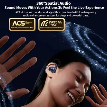 REMAX OpenBuds P5 PRO Air Conduction Hanging Ear Bluetooth Earphone ENC Sports Noise Reduction Ea...