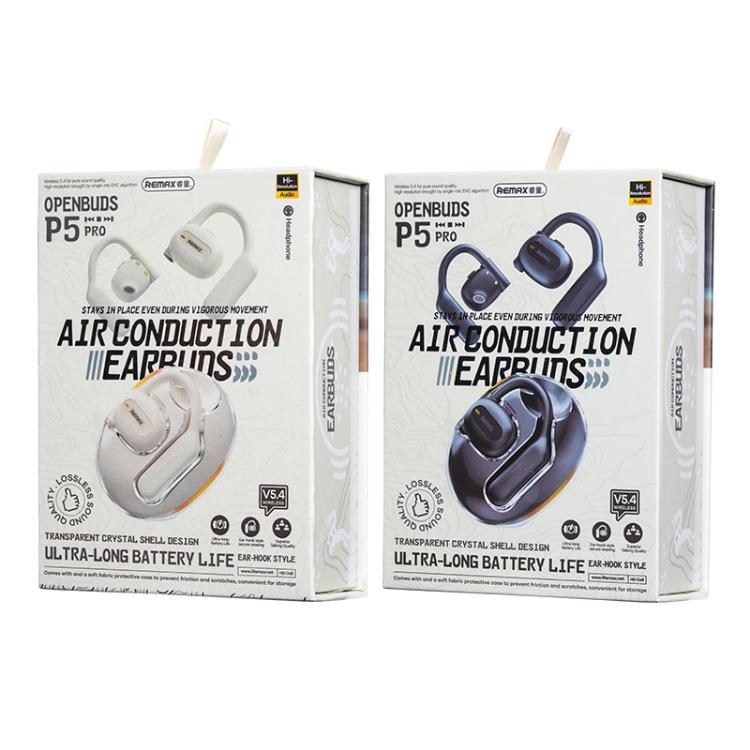 REMAX OpenBuds P5 PRO Air Conduction Hanging Ear Bluetooth Earphone ENC Sports Noise Reduction Ea...