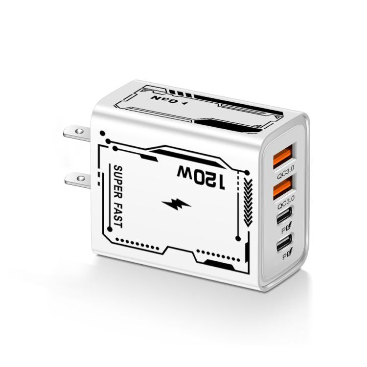 2A 2 USB+2 PD Type-C Multi-Port Mobile Phone Charger