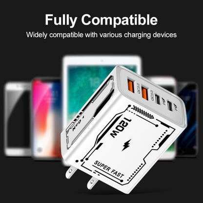 2A 2 USB+2 PD Type-C Multi-Port Mobile Phone Charger