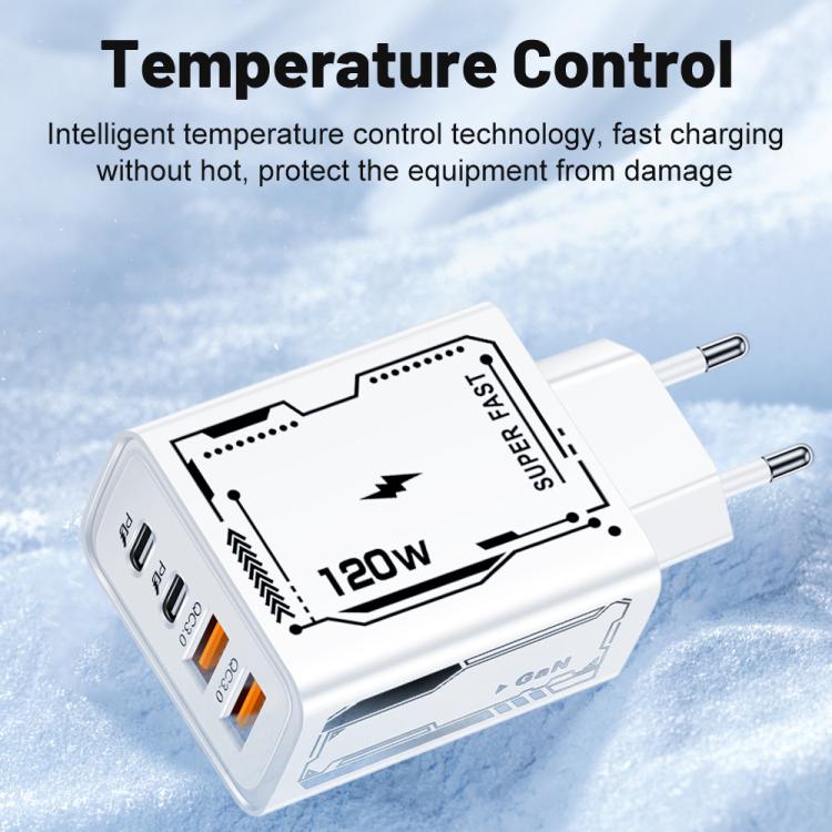 2A 2 USB+2 PD Type-C Multi-Port Mobile Phone Charger