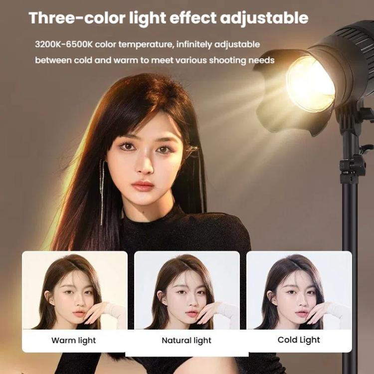 102 LEDs Spotlight Portrait Photography Fill Light Adjustable Focus Triple Color Temperature,US Plug