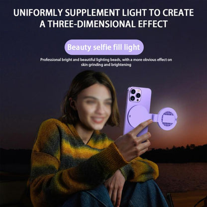 Foldable Clip-type Mobile Phone Rear Selfie Mirror Fill Light, White, Purple, Pink���������������...