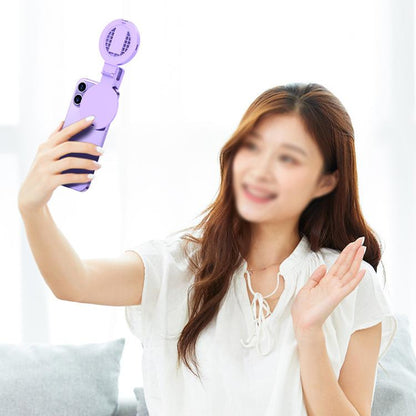 Foldable Clip-type Mobile Phone Rear Selfie Mirror Fill Light, White, Purple, Pink���������������...