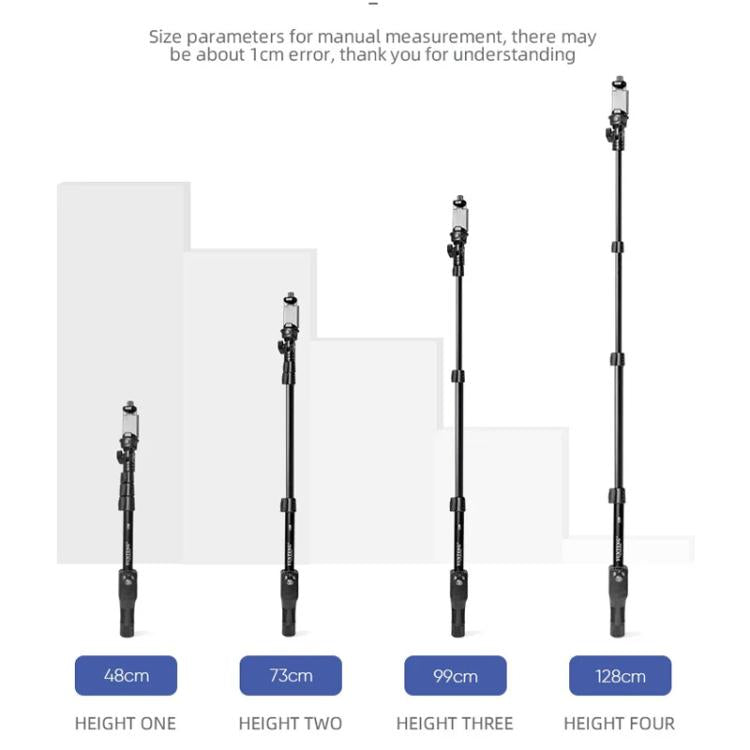 YUNTENG 1288 50 Inch Aluminum Alloy Selfie Stick