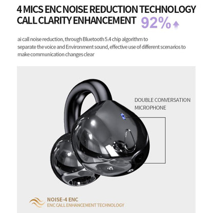 M300 Mini Invisible Clip-On Wireless Bluetooth Earbuds with Active Noise Reduction