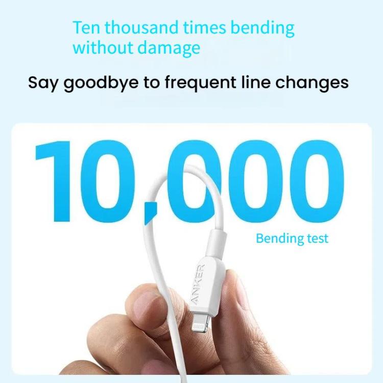 ANKER 310 Fast Charging PD Cable PVC Material Type-C to 8 Pin Fast Charging Cable, Black 0.9m����...